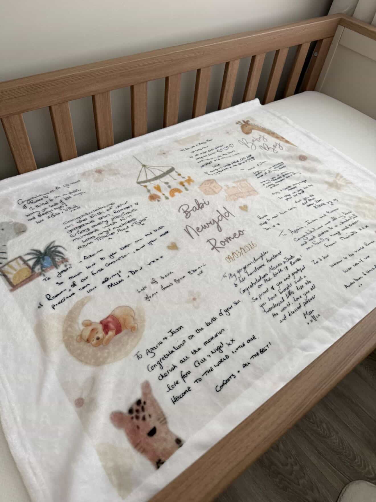 CardtoCozy snuggle print personalised baby blanket (soft fleece)