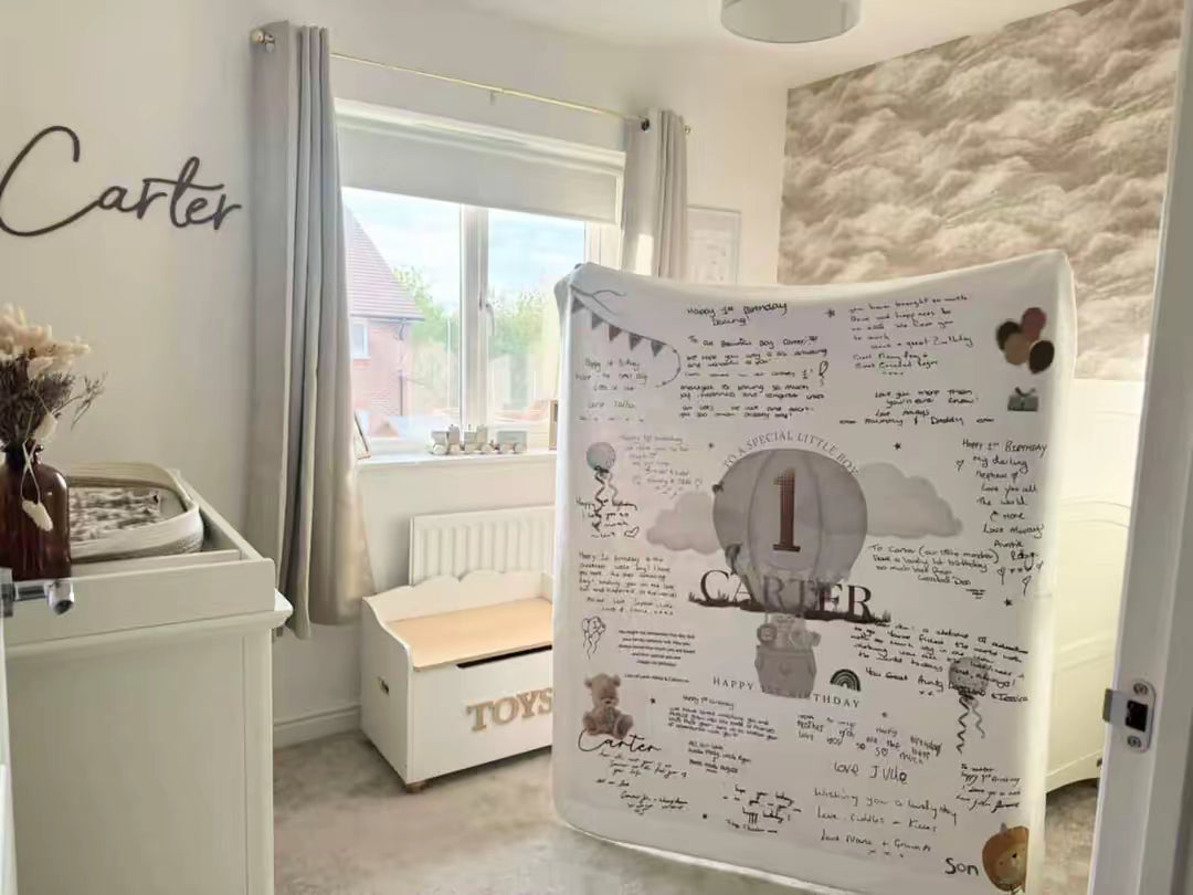 CardtoCozy snuggle print blanket – Original Handwriting & Card Design Keepsake Blanket (Sherpa)