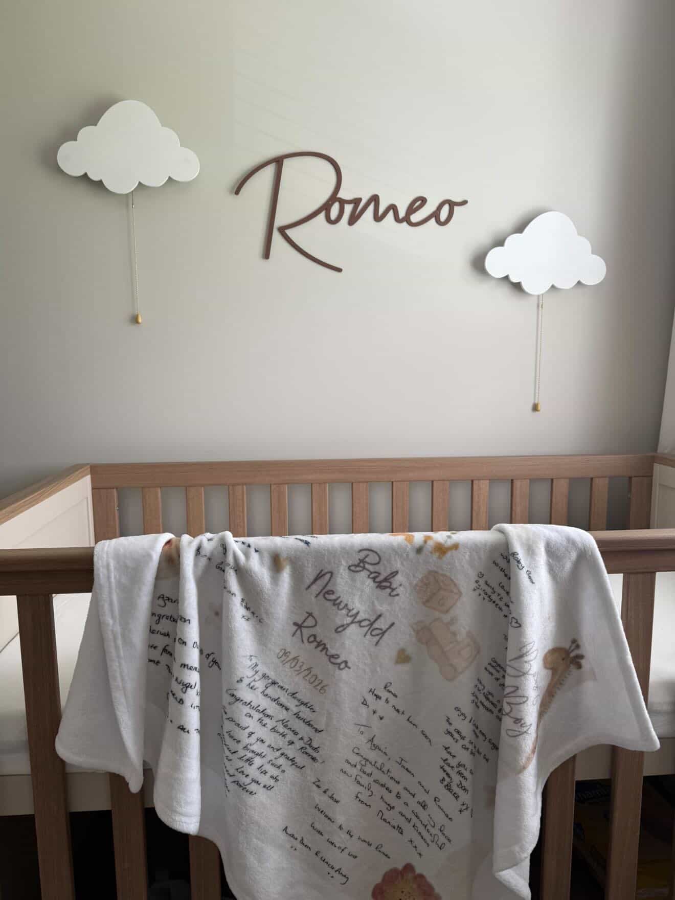CardtoCozy snuggle print personalised baby blanket (soft fleece)