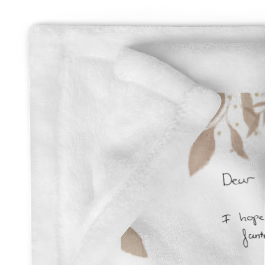 Medium CardtoCozy snuggle print/ personalised fleece blanket